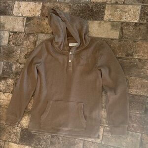 Boy's Brown Hooded Shirt